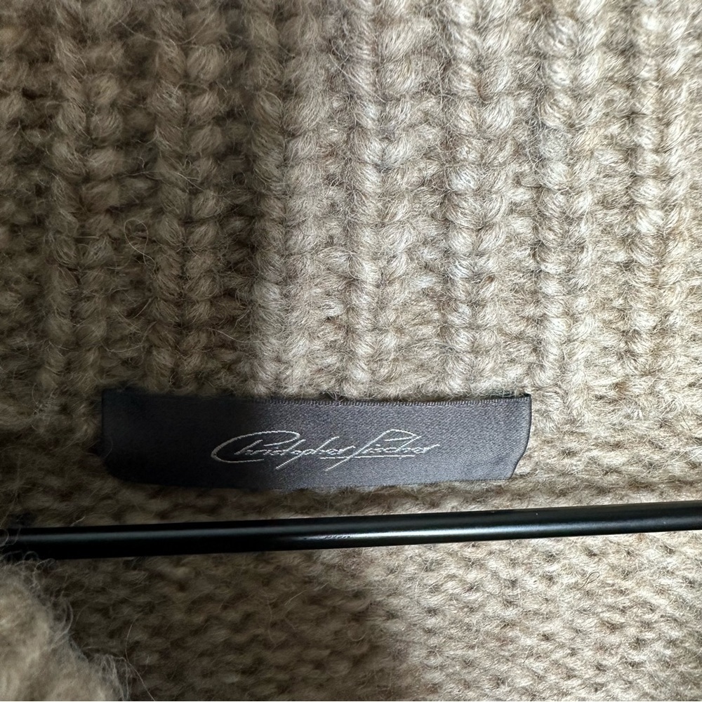 Christopher Fischer Alpaca Cashmere Full Zip Asymmetrical Sweater Cardigan - Picture 4 of 9